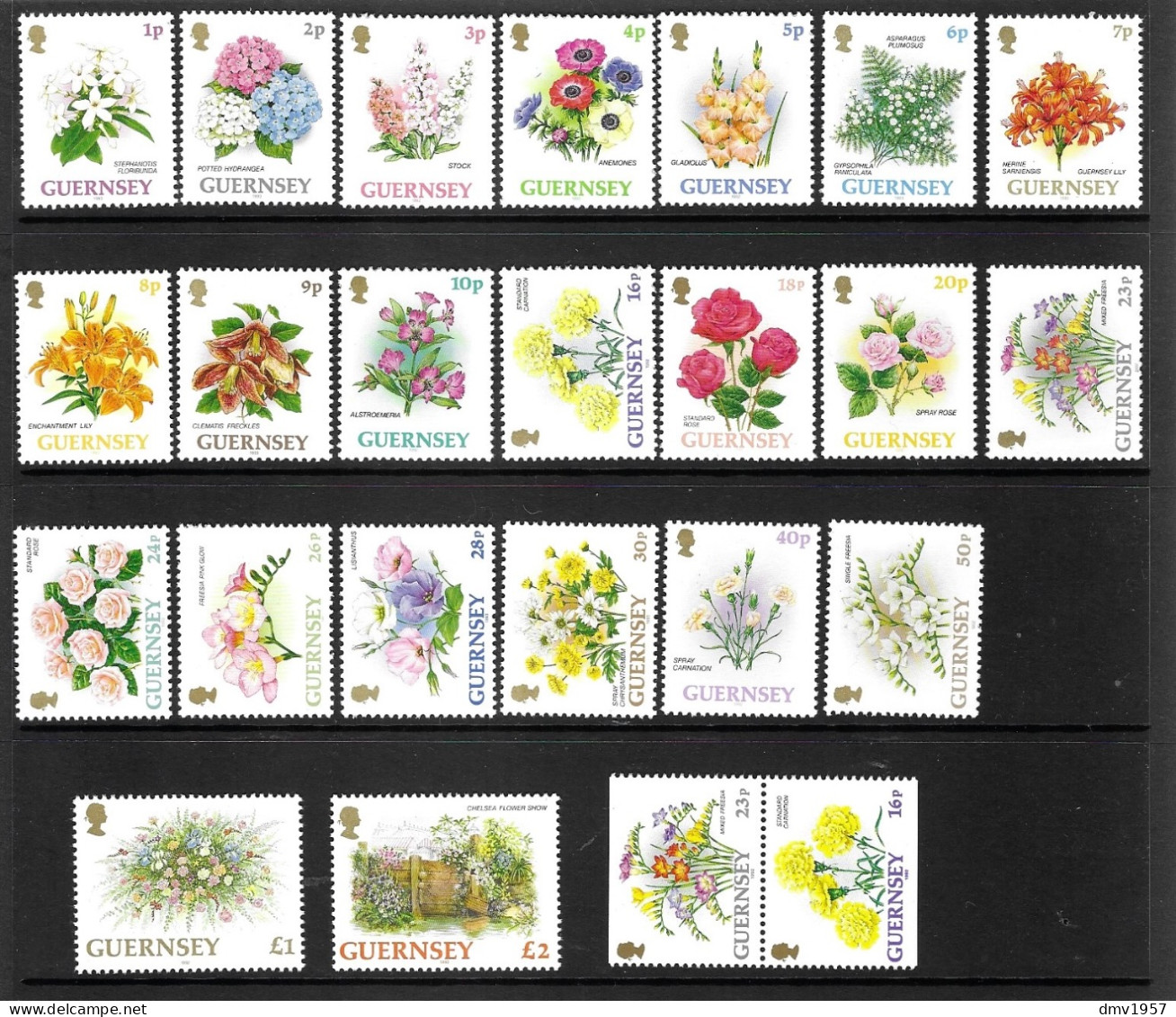 Guernsey 1992 MNH Selection Sg 552/604 (Missing Sg 576 & Sg 582a) Cat £39+ - Guernsey