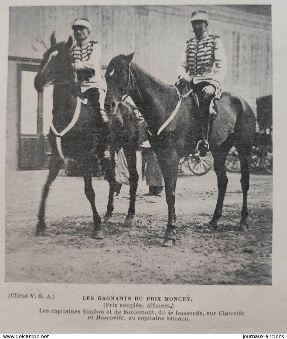 1899 AU CONCOURS HIPPIQUE DE PARIS - COMTE DE BÉTHUNE SULLY - VICOMTE LOUIS D'AVRINCOURT - LA VIE AU GRAND AIR - Zeitschriften - Vor 1900