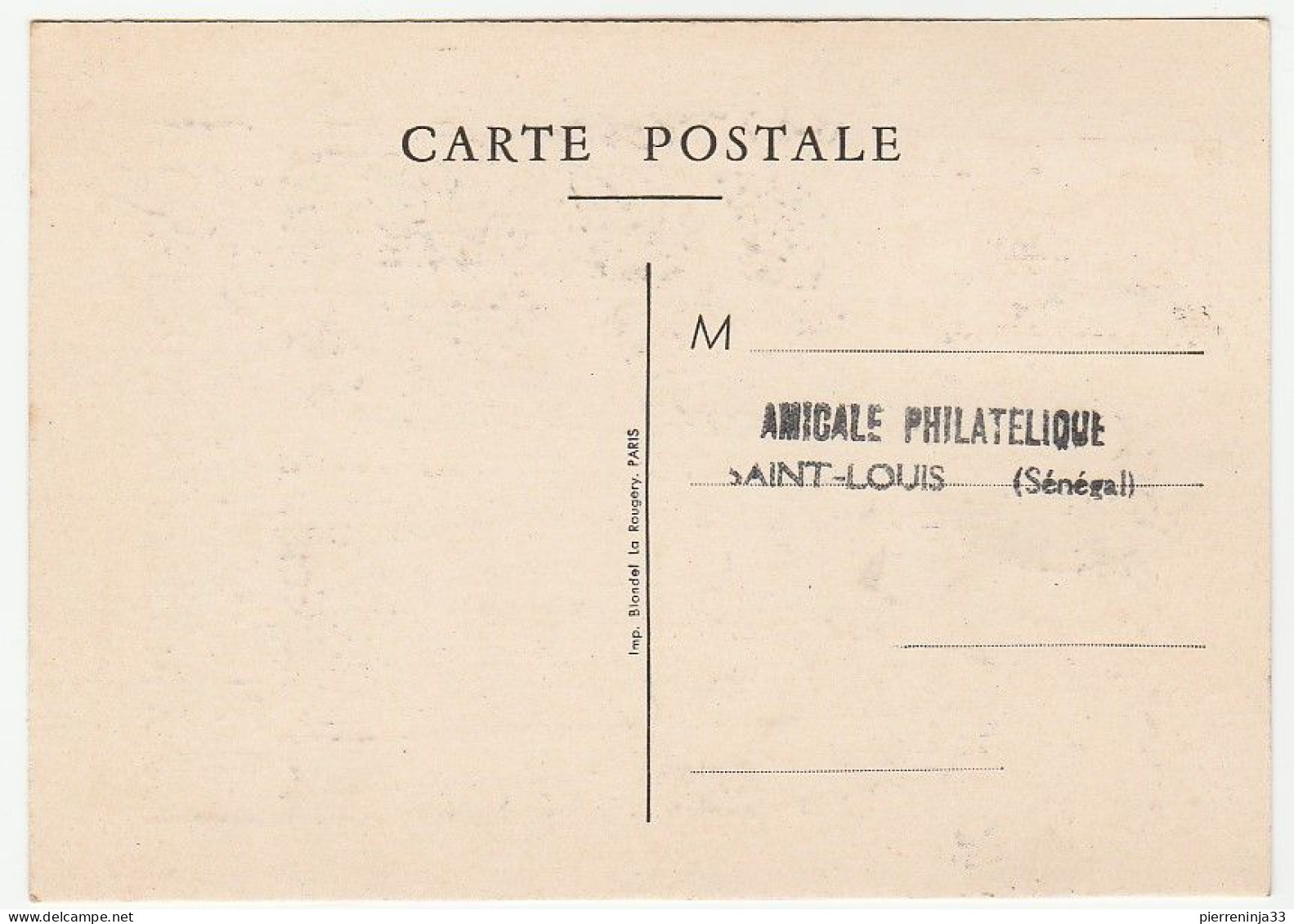 Carte Journée Du Timbre 1950,  St Louis Du Sénégal - Storia Postale