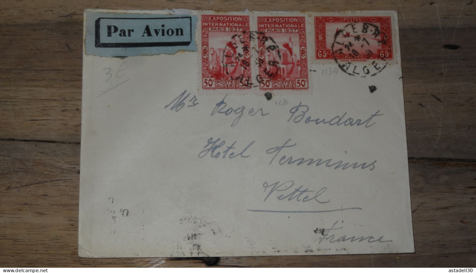 Enveloppe ALGERIE,  Avion, Constantine - 1939 ............ Boite1.......... 240424-8 - Cartas & Documentos