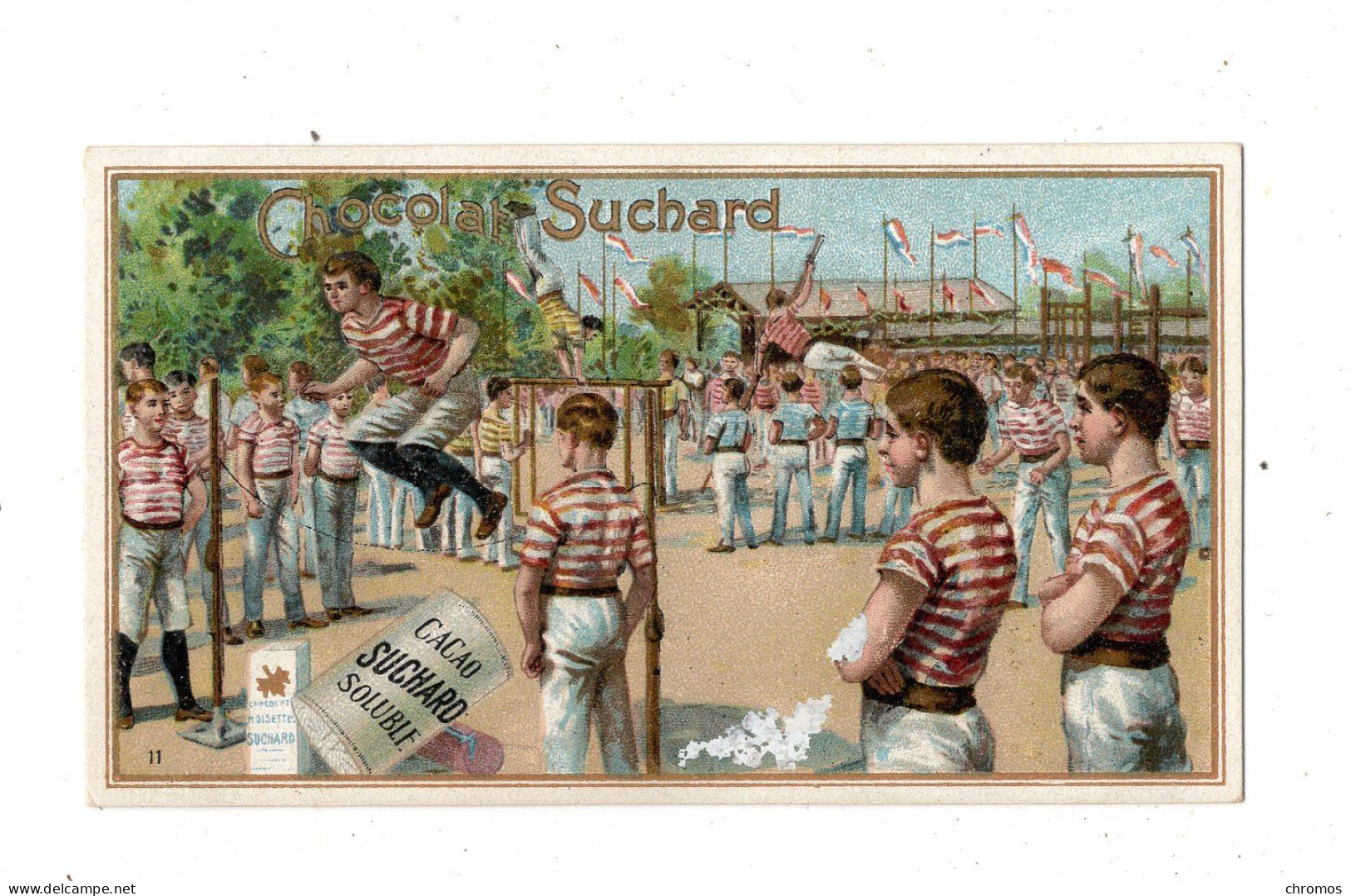 Chromo Chocolat Suchard, S 129 / 11, Serie D' Images De Sport, Gymnastique - Suchard