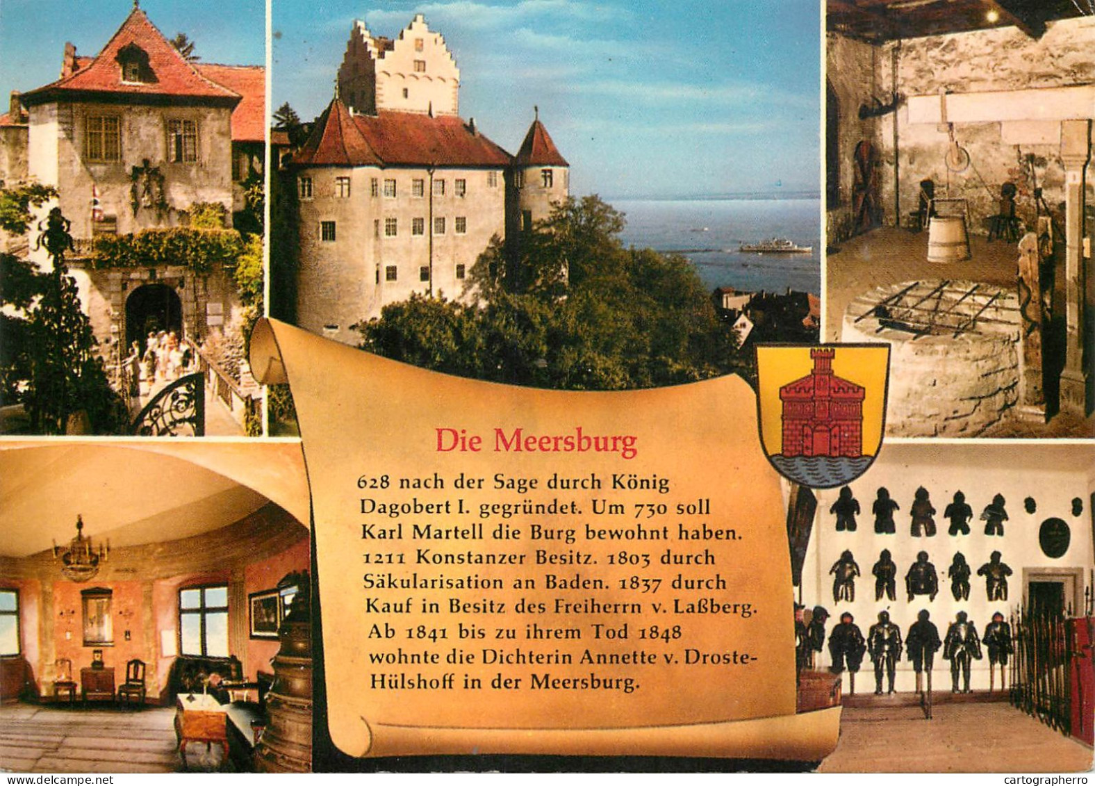 Navigation Sailing Vessels & Boats Themed Postcard Meersburg Castle - Segelboote