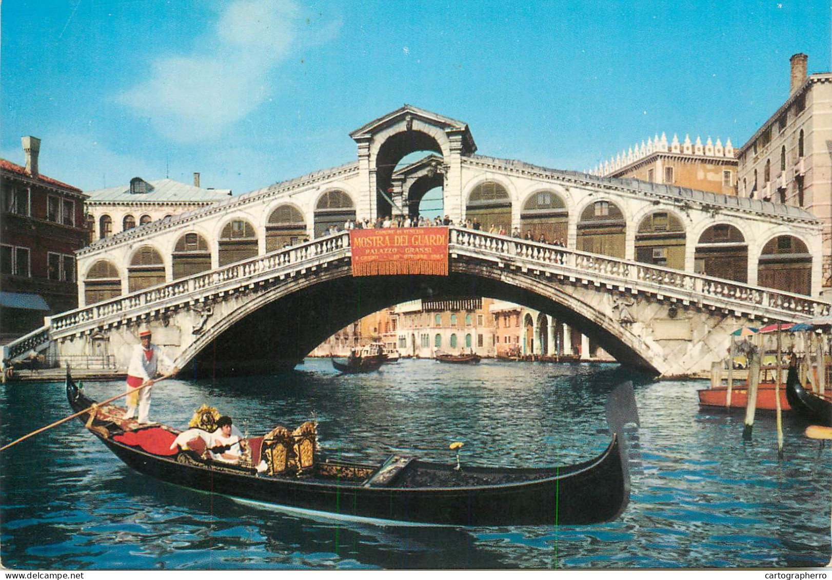 Navigation Sailing Vessels & Boats Themed Postcard Venice Rialto Bridge - Segelboote