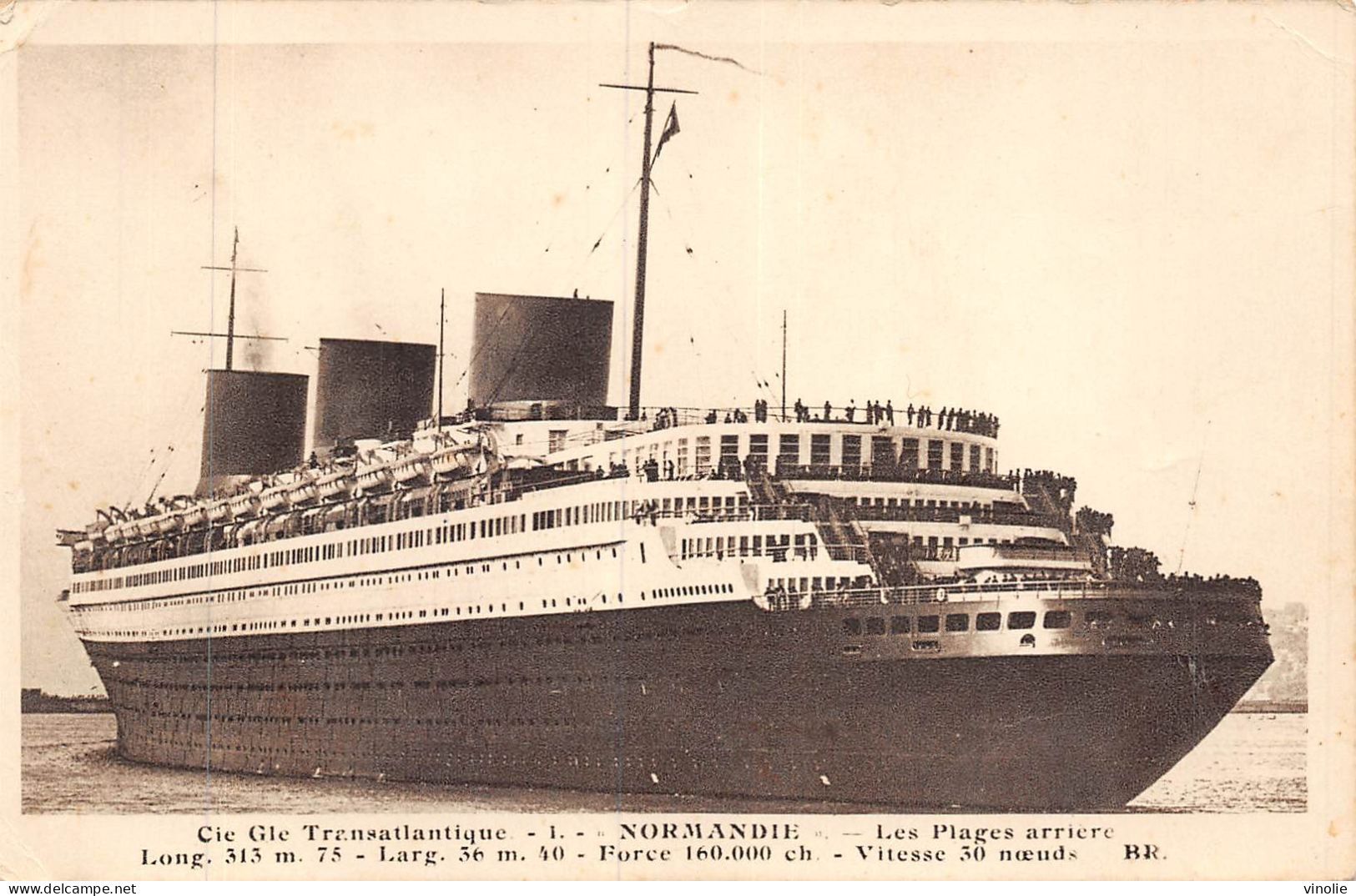 24-5252 :  COMPAGNIE GENERALE TRANSATLANTIQUE. PAQUEBOT  NORMANDIE - Steamers