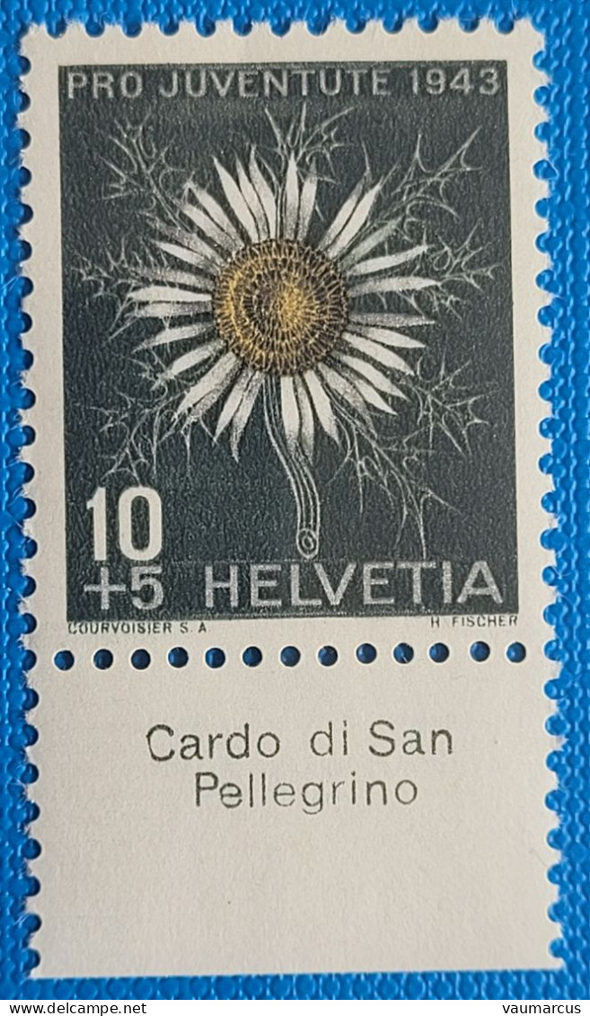 1943 Zu J 106 PRO JUVENTUTE Avec TABS En Italien ** / MNH - Unused Stamps