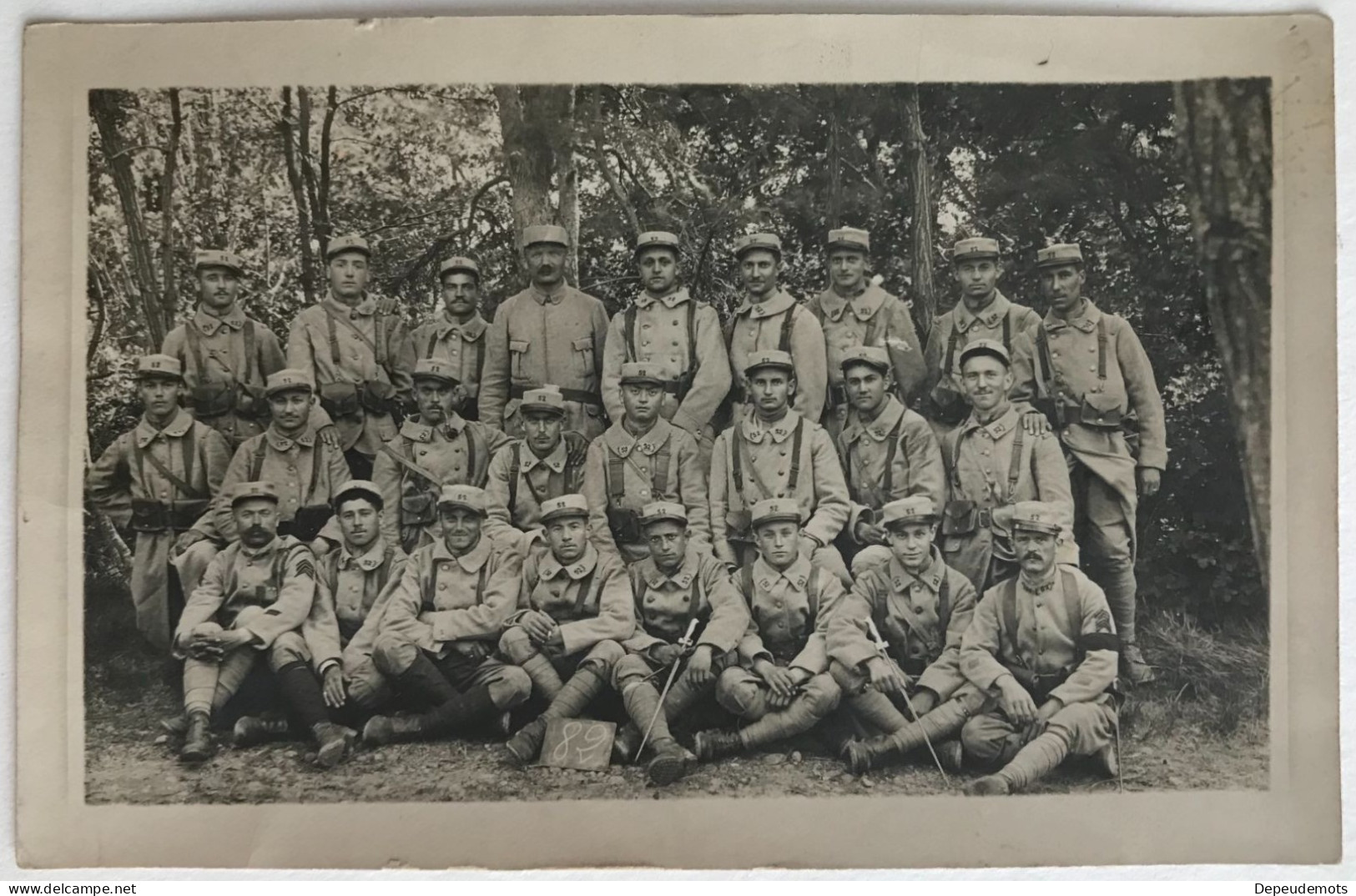 Photo Ancienne - Snapshot - Carte Photo - Militaire - 52ème Régiment D'Infanterie - Uniforme - Baïonnette - WW1 - Guerre, Militaire