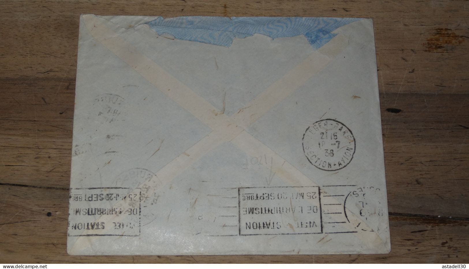 Enveloppe ALGERIE,  AVION  - Alger Ruisseau - 1938 ............ Boite1.......... 240424-10 - Cartas & Documentos