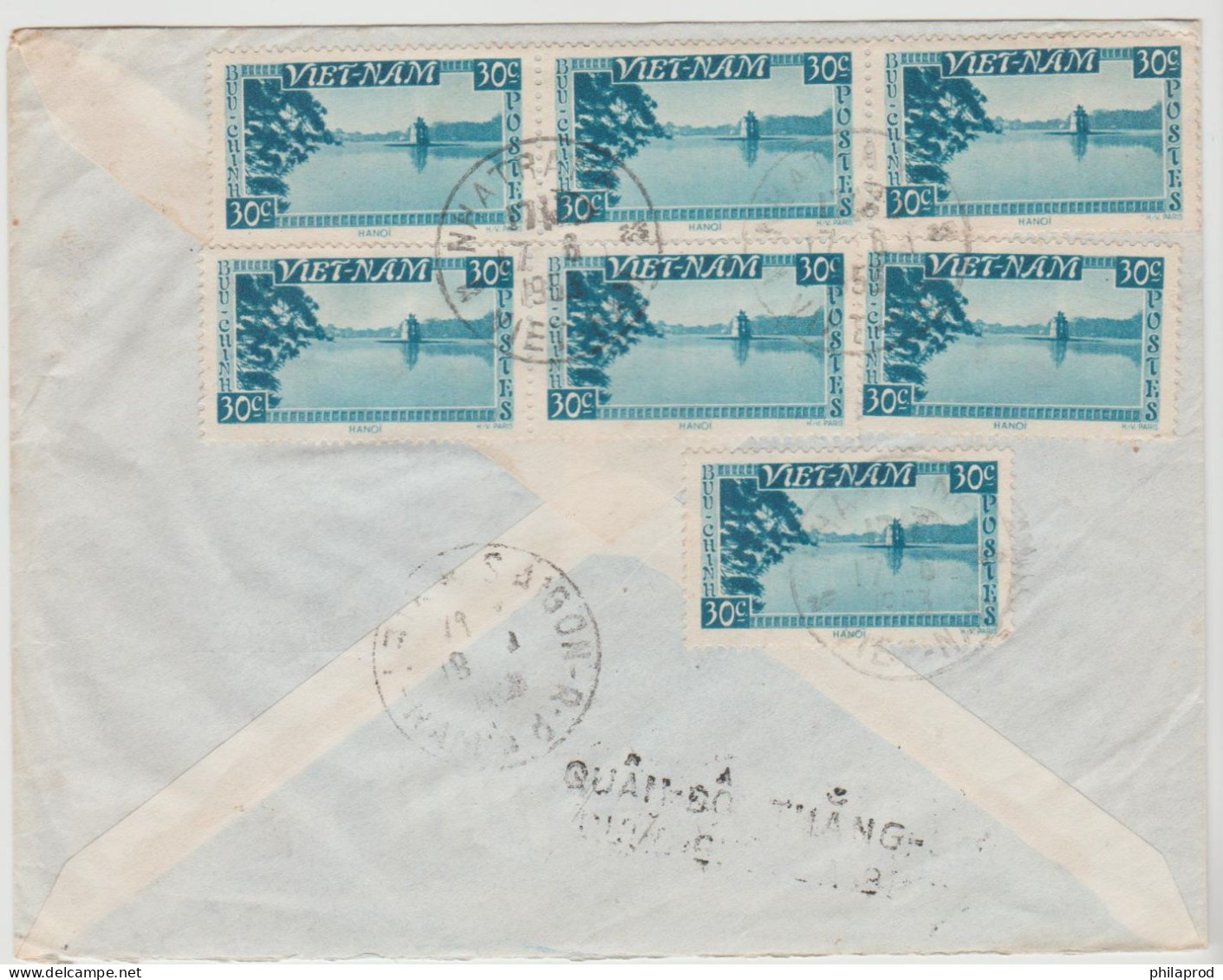 S.VIETNAM  REG.COVER  From NHA TRANG  With Slogan :QUAN DOI THANG LON  ...17/6/1953  To Saigon   RARE - Viêt-Nam