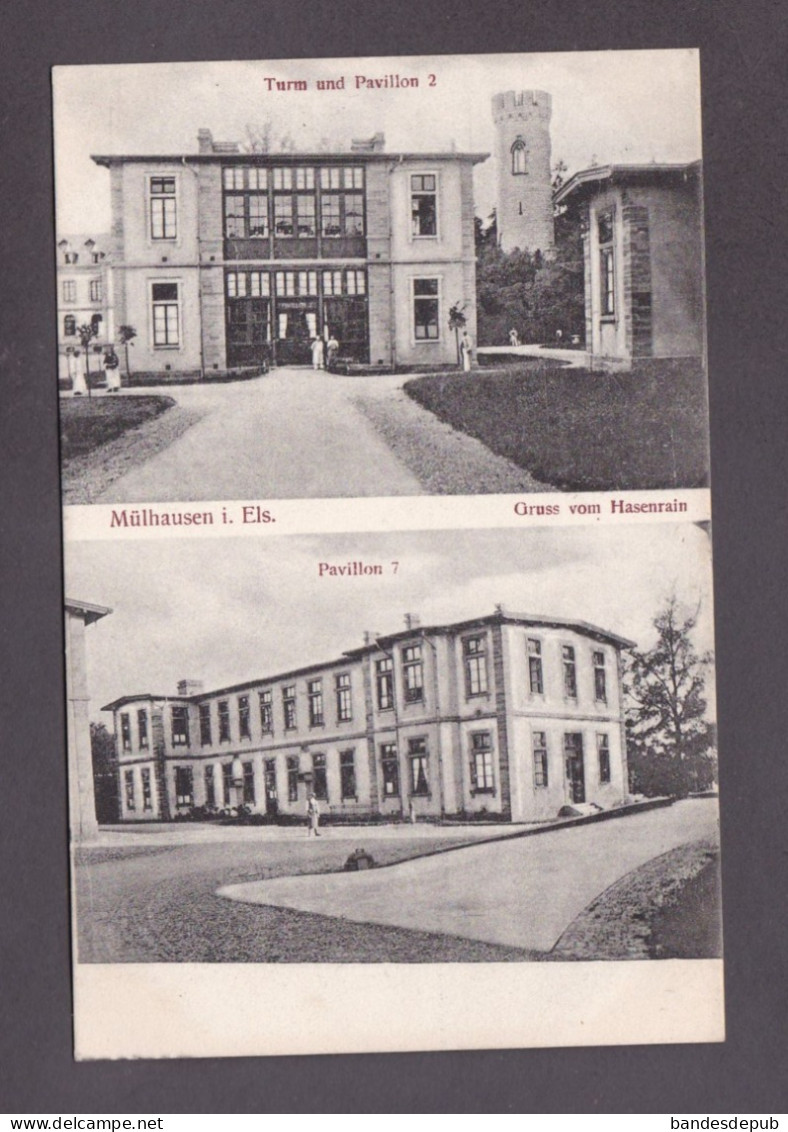 Mulhouse Mulhausen Haut Rhin Gruss Vom Hasenrain ( Clinique Turm Und Pavillon 2 Pavillon 7  58921) - Mulhouse