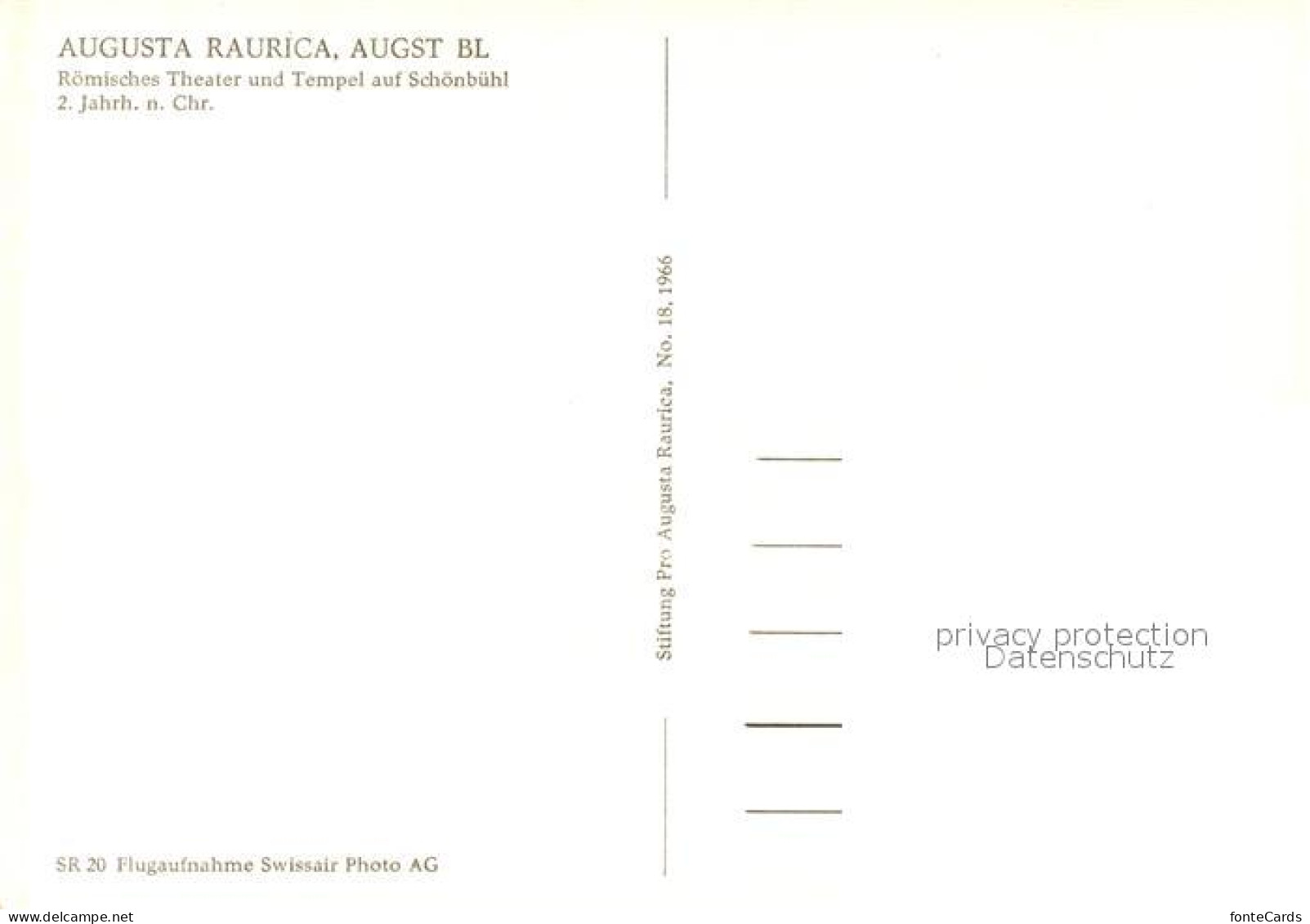 13094161 Augst Fliegeraufnahme Augusta Raurica Roemisches Theater Und Tempel Auf - Other & Unclassified