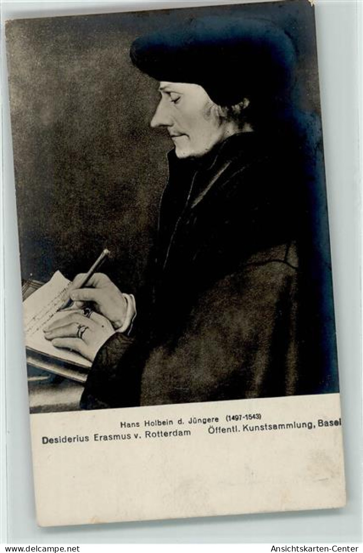 39190305 - Hasns Holbein D. Juengere - Desiderius Erasmus Von Rotterdam  Theologe - Berühmt Frauen