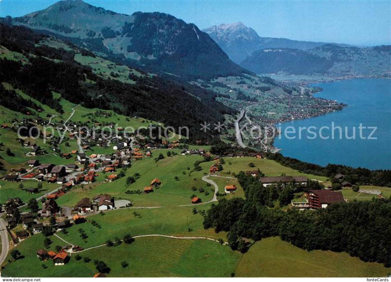 13090342 Emmetten Fliegeraufnahme Vierwaldstaettersee Emmetten - Otros & Sin Clasificación