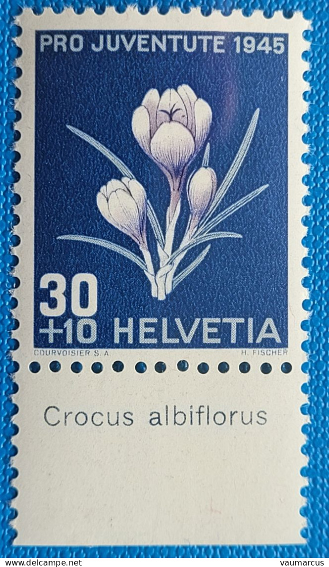 1945 Zu J 116 PRO JUVENTUTE Avec TABS En Latin ** / MNH - Unused Stamps