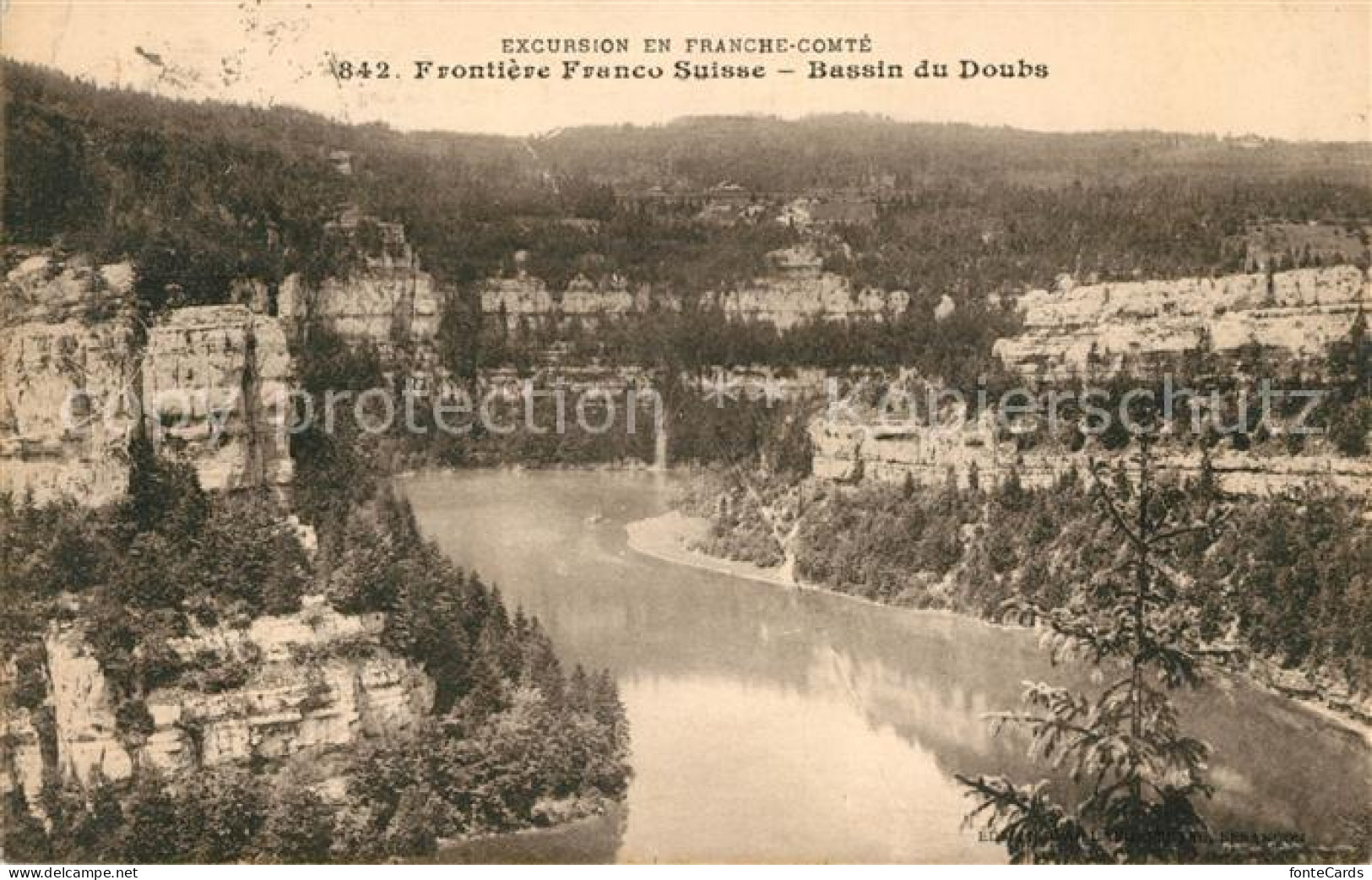 13082701 Franche Comte Frontiere Franco Suisse Bassin Du Doubs Les Brenets - Autres & Non Classés