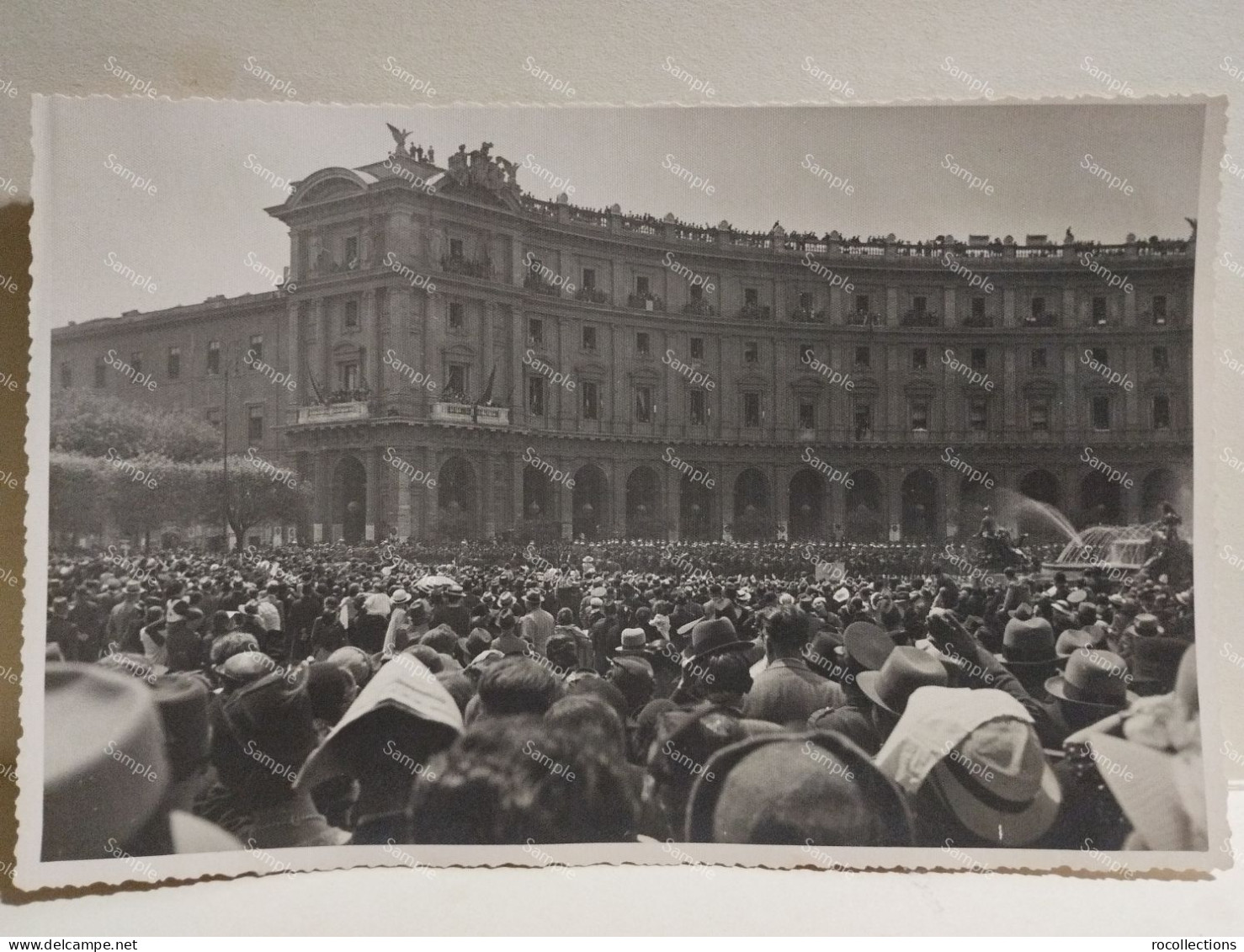 Italy Italia Foto Celebrazione Fascista Piazza ESEDRA Roma Annuale Dell'Impero. Ascari A Cavallo. 1937 - Oorlog, Militair