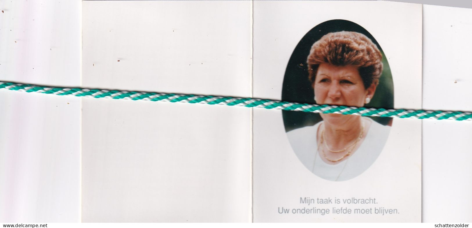 Maria De Vylder-Van Puyenbroeck, Zele 1938, Gent 1995. Foto - Avvisi Di Necrologio