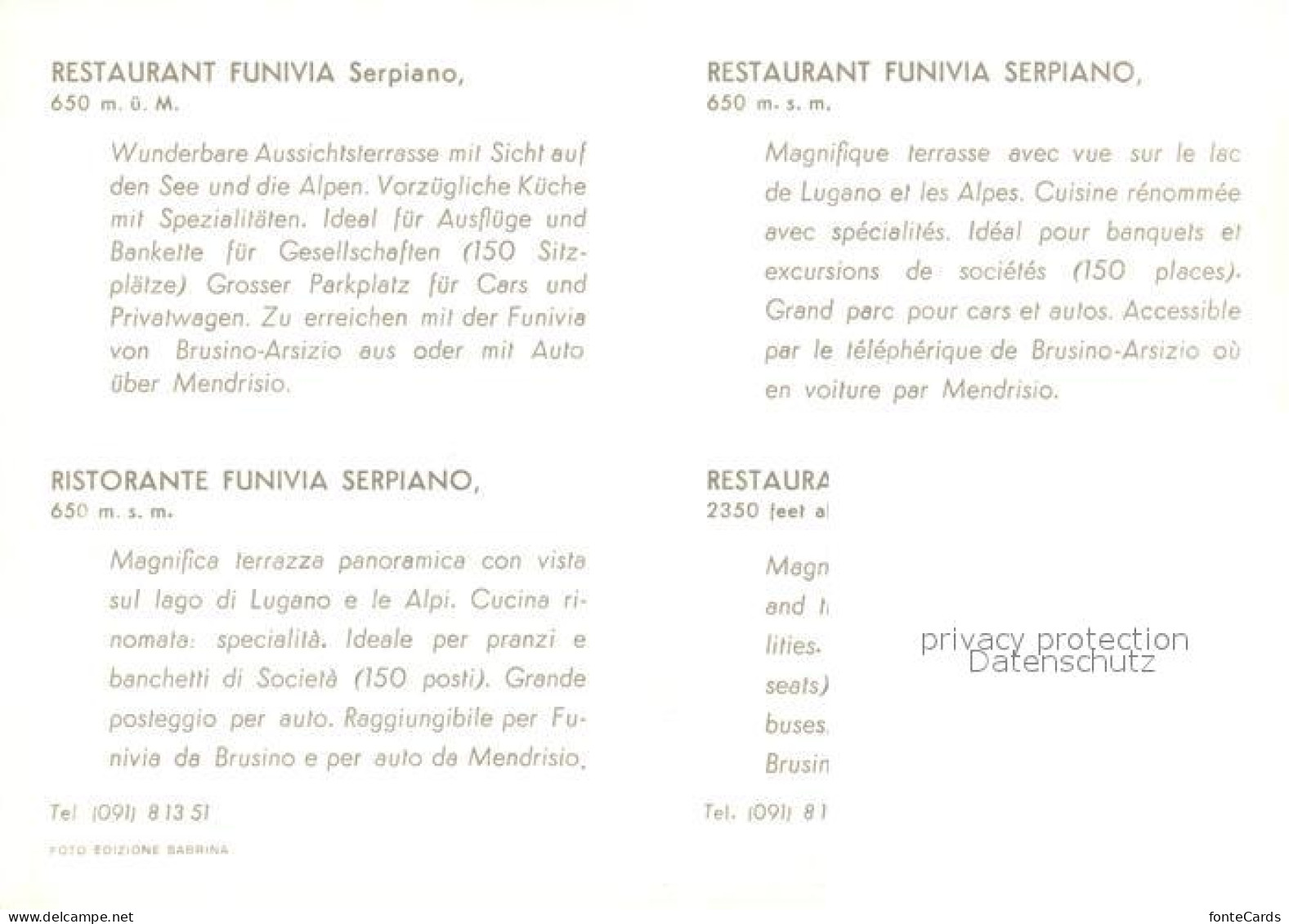 13079210 Serpiano TI Bergbahn Restaurant Serpiano TI - Other & Unclassified