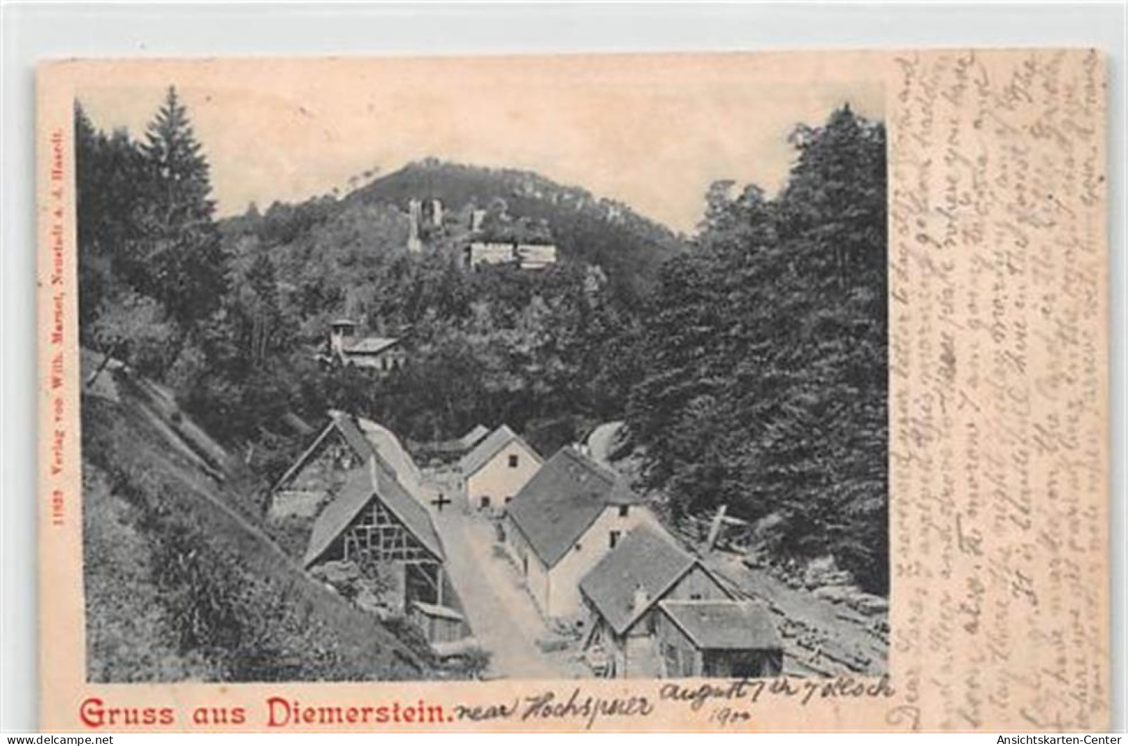 39100505 - Diemerstein. Teilansicht Gelaufen. Marke Entfernt, Leichte Abrissspuren. Leichte Stempelspuren, Ecken Mit Al - Neustadt (Weinstr.)