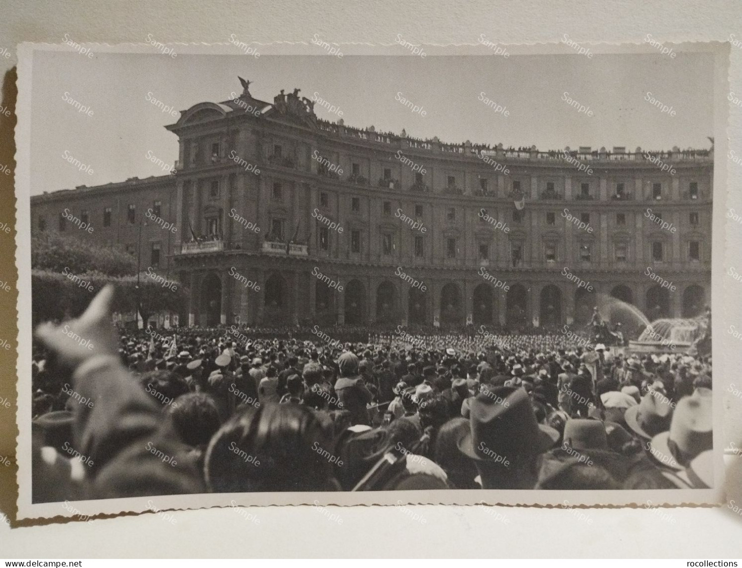 Italy Italia Foto Celebrazione Fascista Piazza ESEDRA Roma Annuale Dell'Impero. Milizia Coloniale Ascari. 1937 - Krieg, Militär