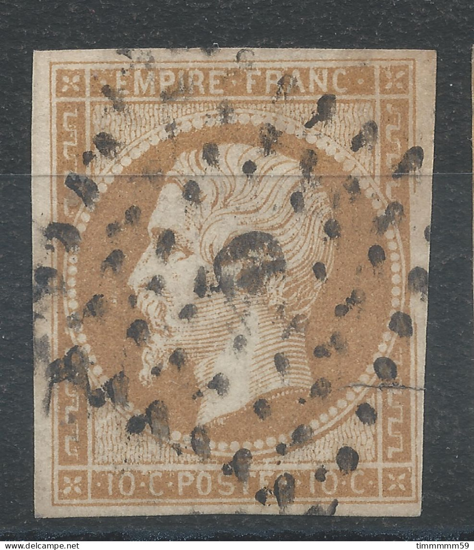 Lot N°82831   Variété/n°13A, Oblitéré Losange D PARIS, Filet EST, Coupure Filet EST - 1853-1860 Napoléon III