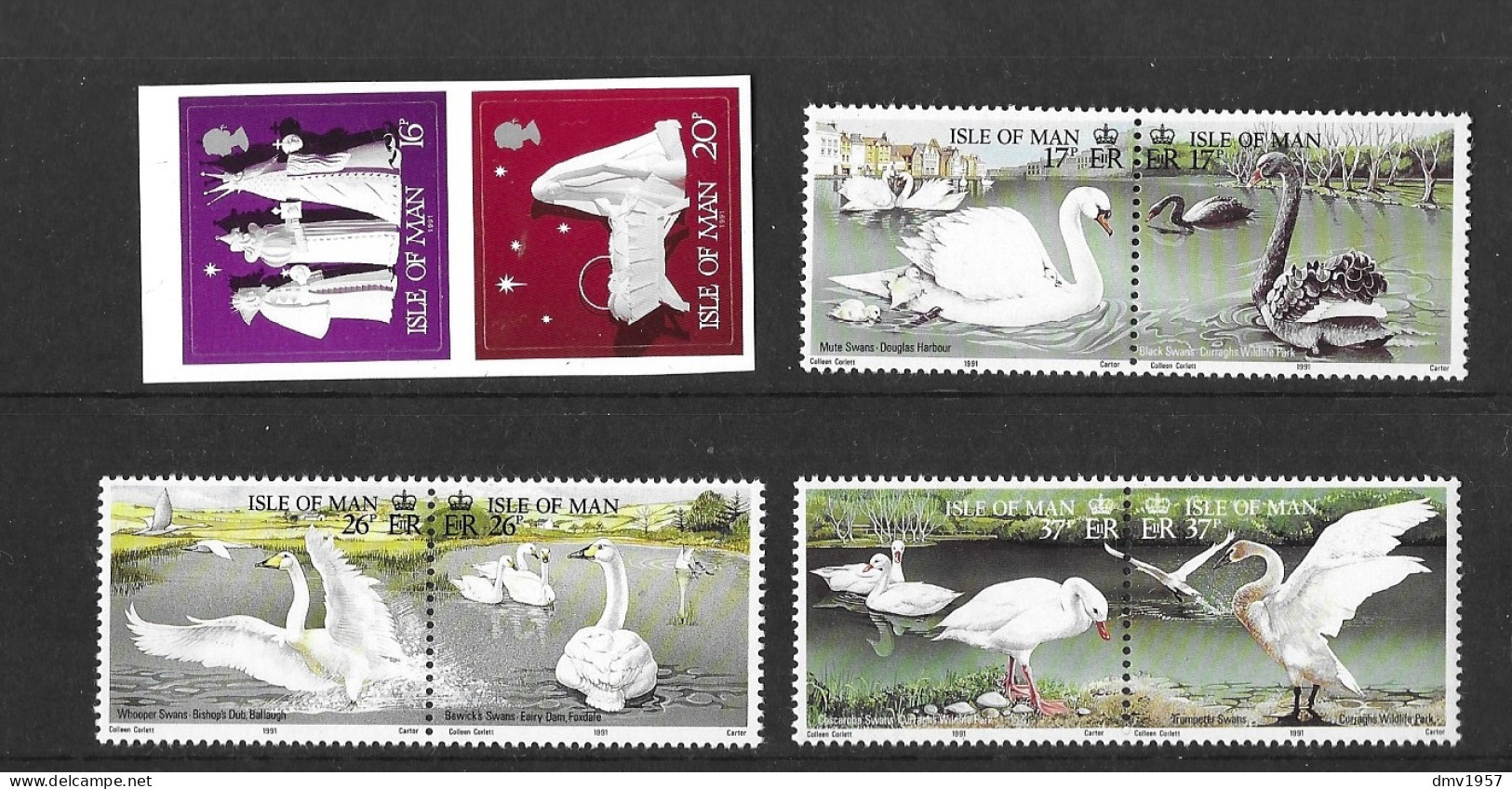 Isle Of Man 1991 MNH Complete Year Sg 464/99 Cat £36+ - Man (Eiland)