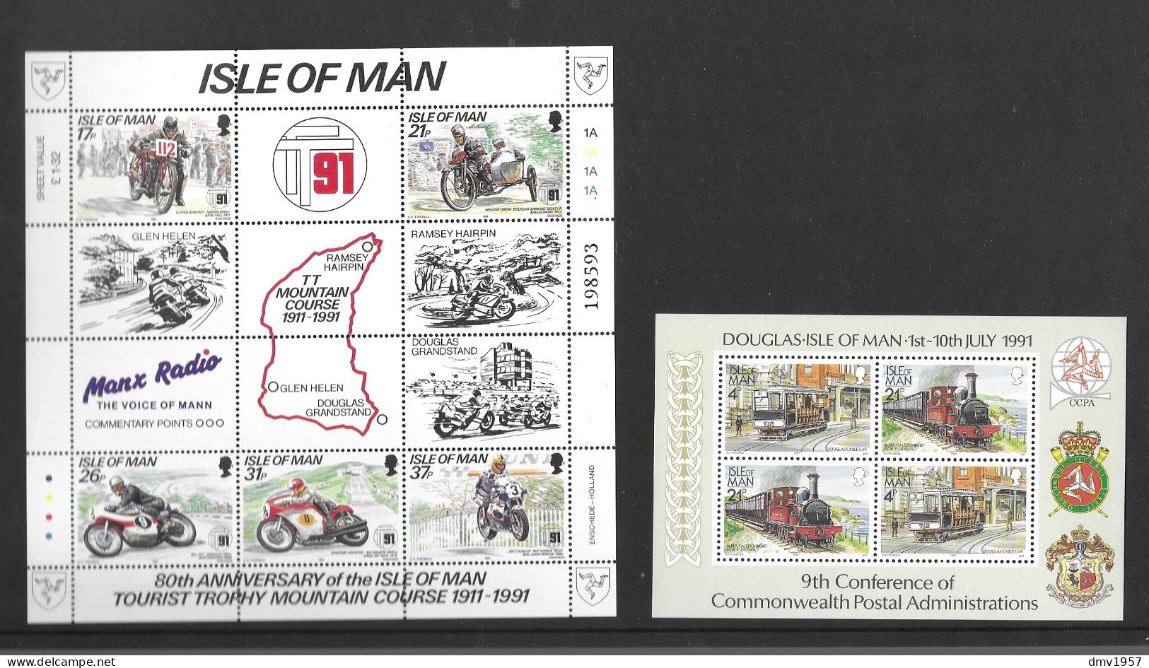 Isle Of Man 1991 MNH Complete Year Sg 464/99 Cat £36+ - Man (Eiland)