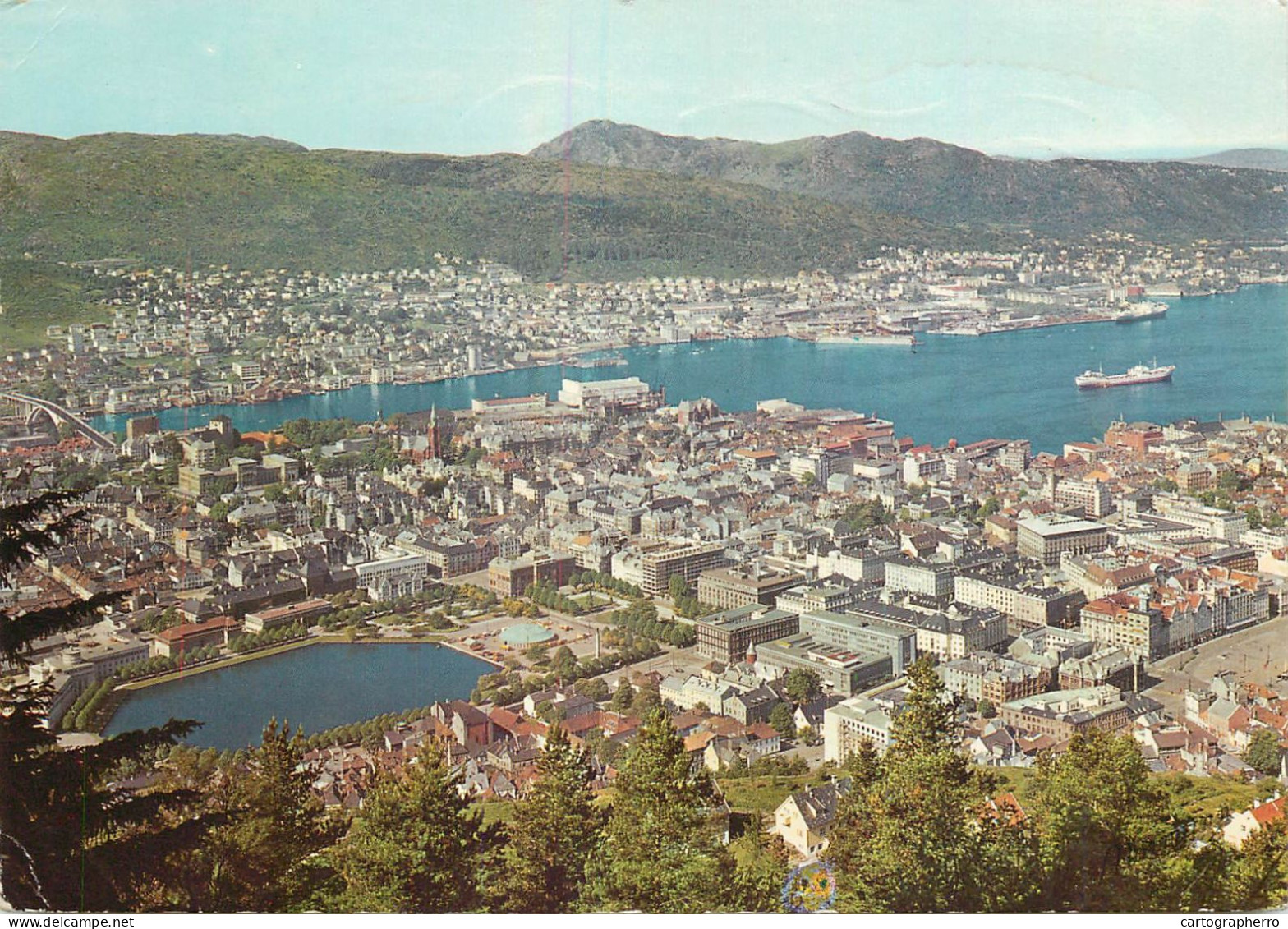 Navigation Sailing Vessels & Boats Themed Postcard Norway Bergen Ocean Liner - Velieri