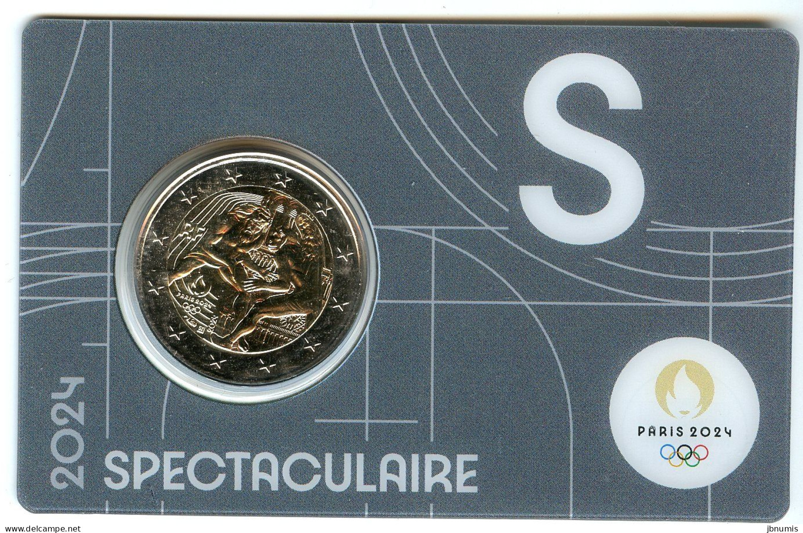 France 2 Euro 2024 Paris JO Jeux Olympiques Spectaculaire Coin Card BU - France