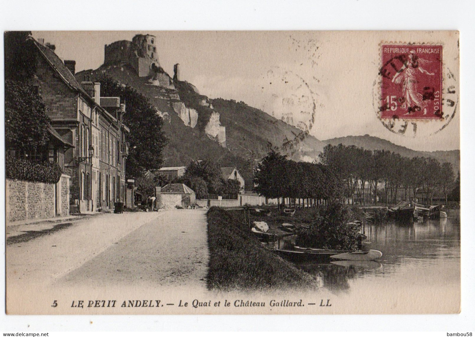 LE PETIT ANDELY * EURE * LE QUAI * CHATEAU GAILLARD * PEDALO * Carte N° 5 * LL - Les Andelys