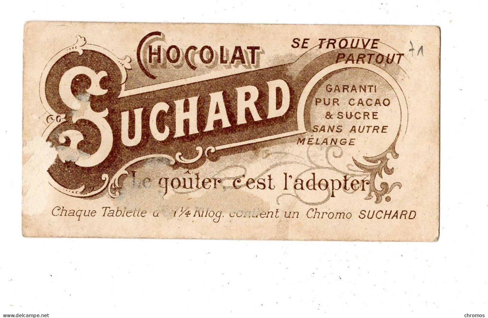 Chromo Chocolat Suchard, S 71 / 10, Serie Provinces De La France, Bourgogne, Dijon - Suchard