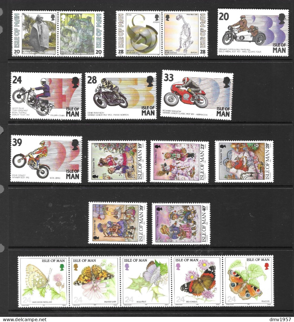 Isle Of Man 1993 MNH Selection Cat £28+ - Man (Ile De)