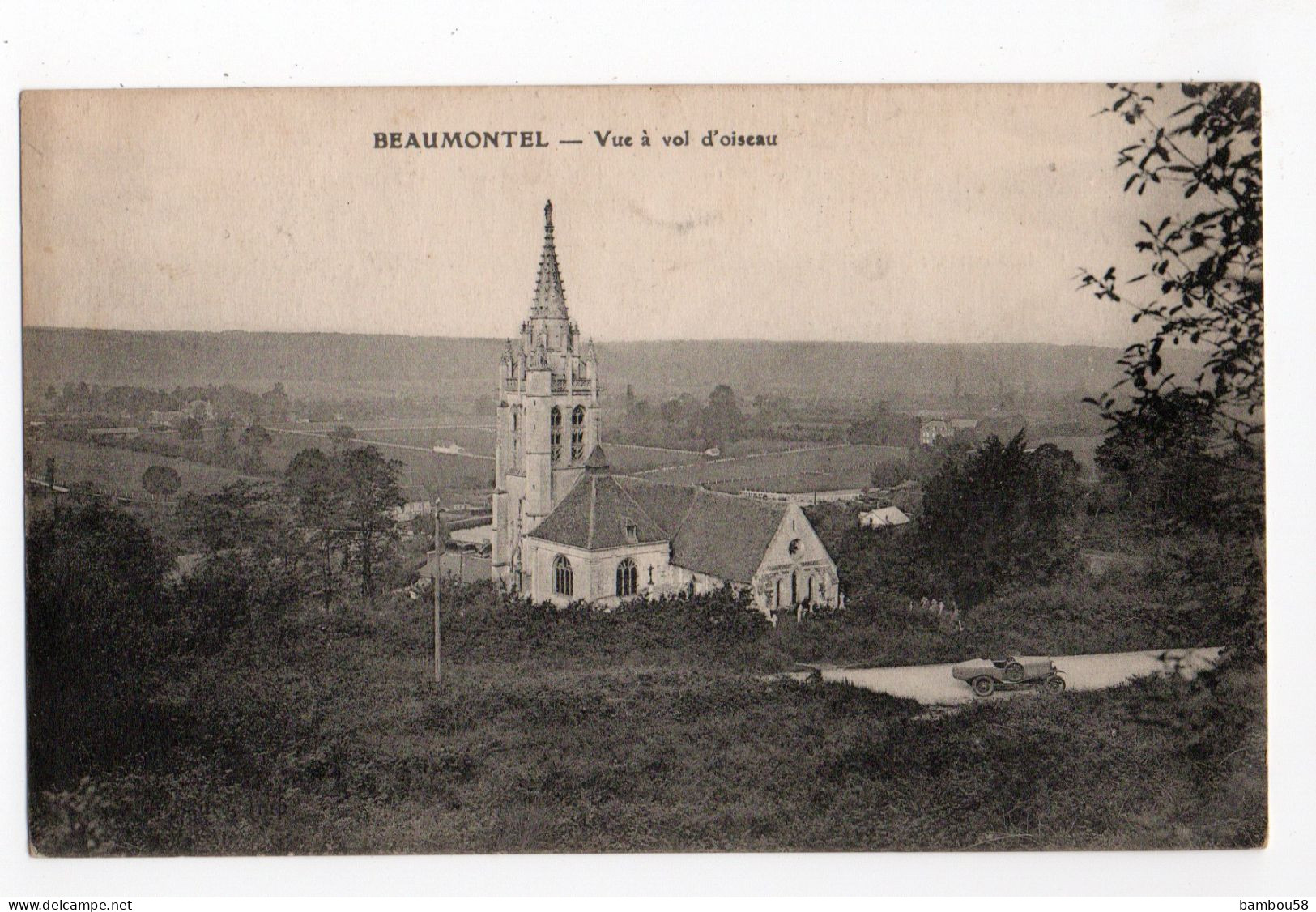 BEAUMONTEL * EURE * LE QUAI * VUE A VOL D'OISEAU * EGLISE * AUTOMOBILE - Altri & Non Classificati