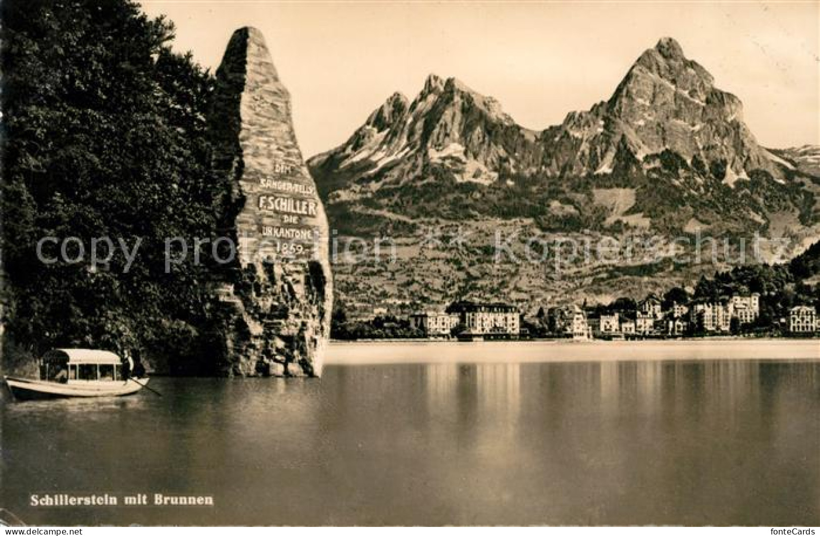 13067782 Brunnen Vierwaldstaettersee SZ Schillerstein Brunnen Vierwaldstaetterse - Sonstige & Ohne Zuordnung