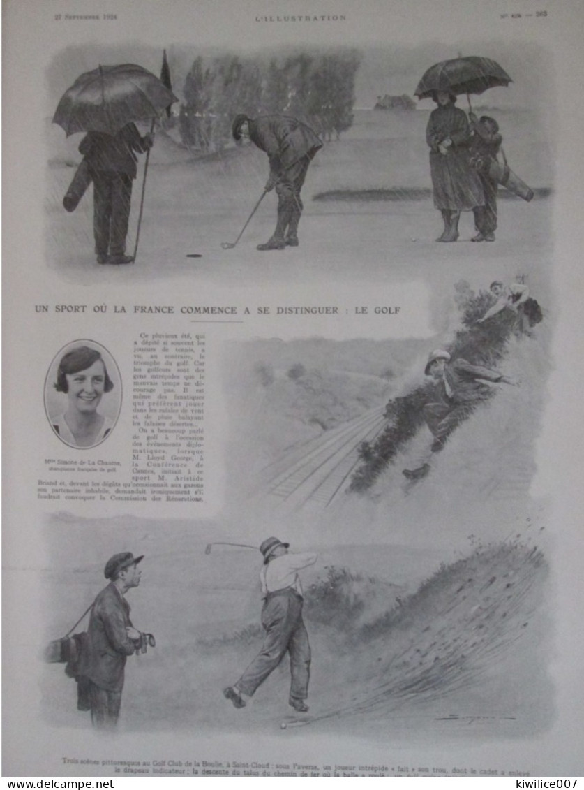 1924  GOLF CLUB DE LA BOUTIE  SAINT CLOUD   La France Se Distingue GOLFEUR - Non Classés