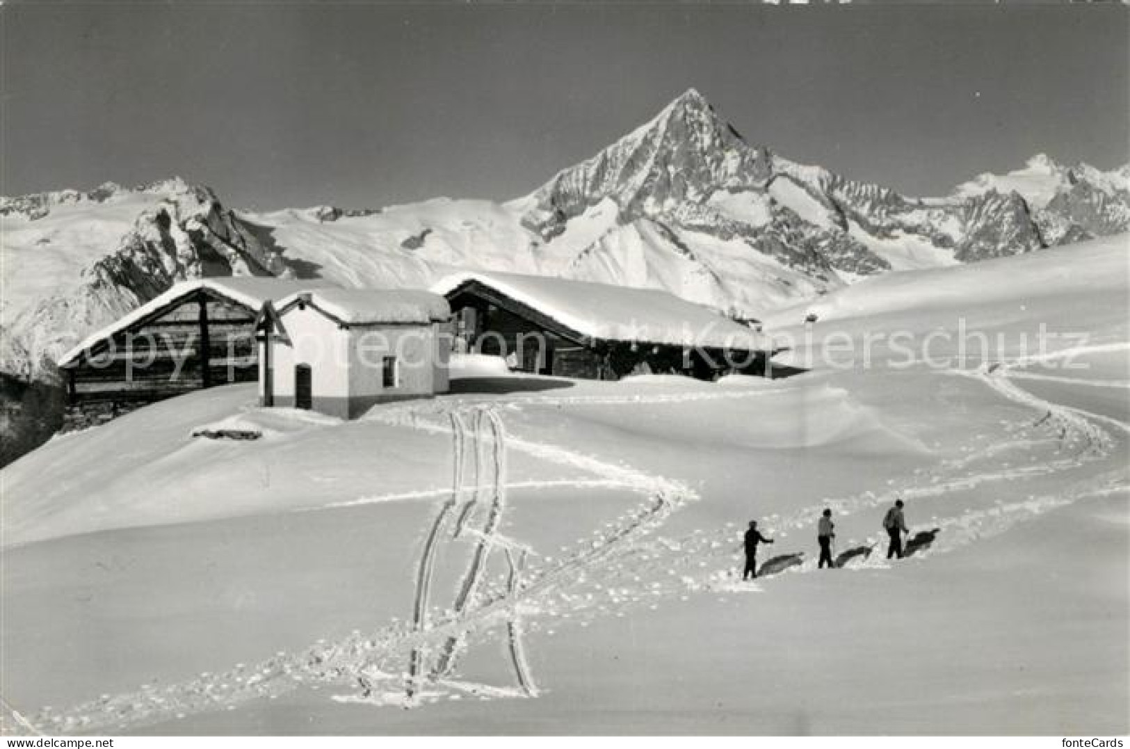13066822 Graechen VS Hannigalp Skigebiet Mit Bietschhorn Und Jungfrau Berner Alp - Autres & Non Classés