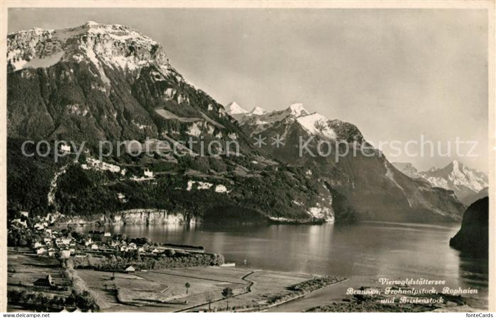 13065454 Brunnen Vierwaldstaettersee SZ Mit Frohnalpstock Rophaien Und Bristenst - Otros & Sin Clasificación