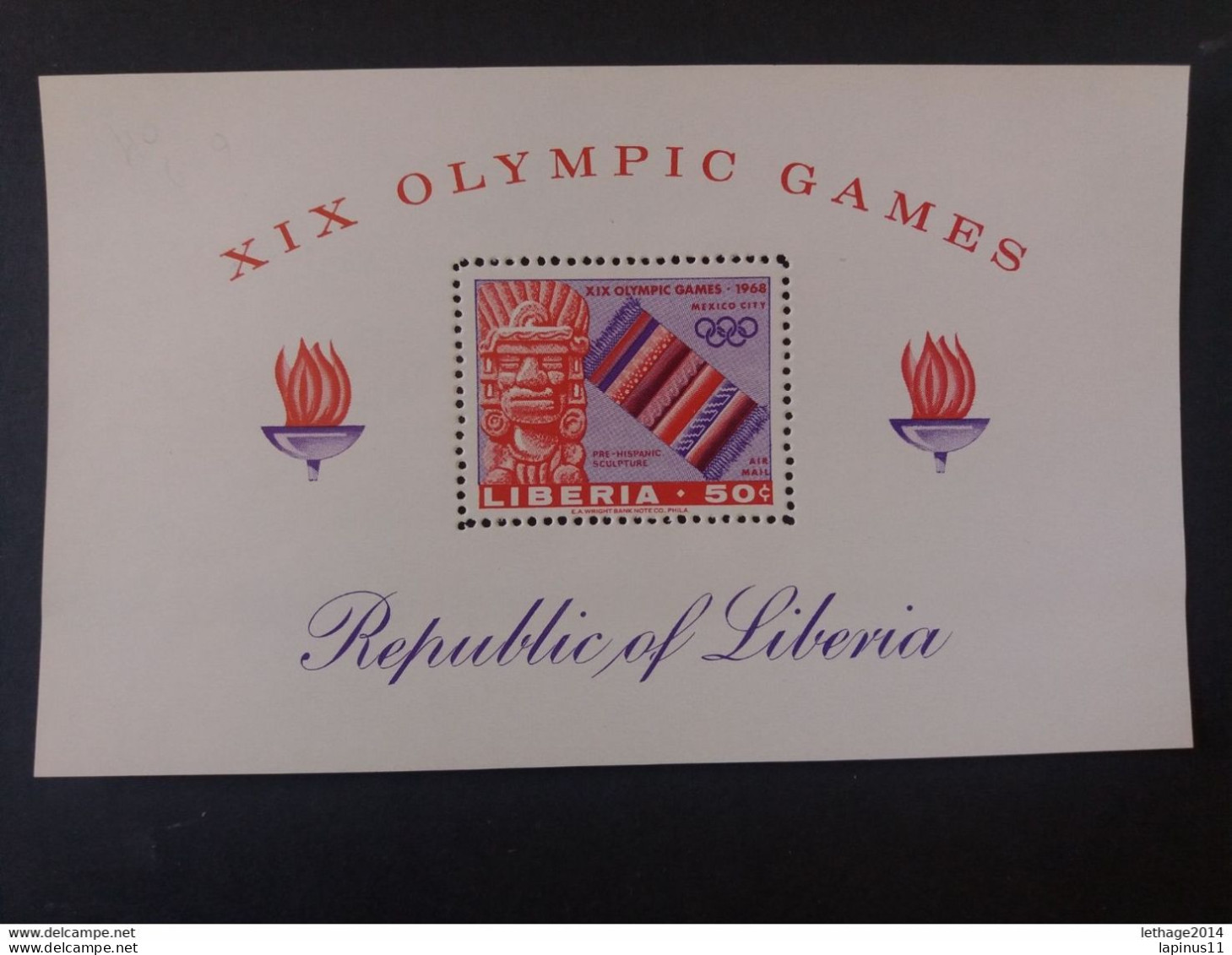 LIBERIA 1967 OLYMPICS GAMES MEXICO BLOCK CAT YVERT N.40 MNH $ - Liberia