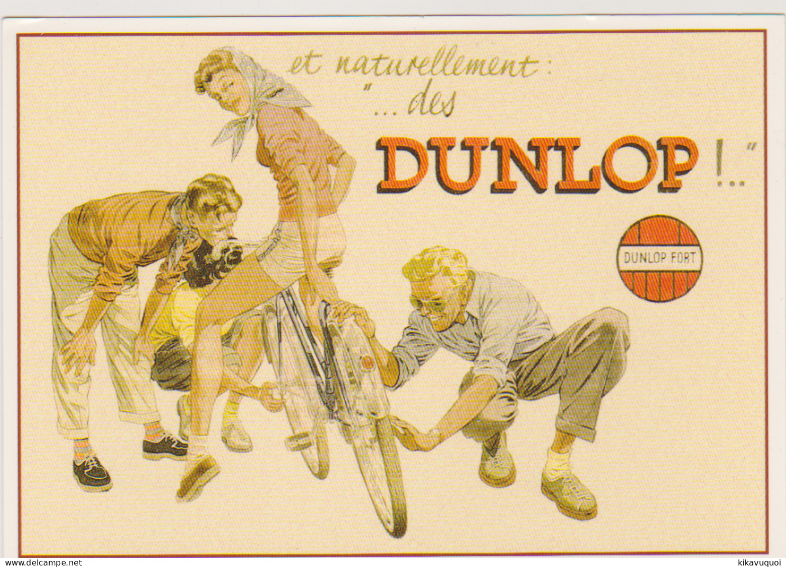 DUNLOP - PNEU - VELO - CARTE POSTALE 10X15 CM NEUF - Motorbikes