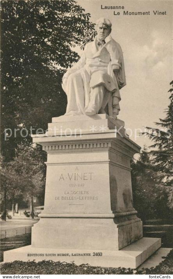 13064993 Lausanne VD Le Monument Vinet Lausanne - Sonstige & Ohne Zuordnung