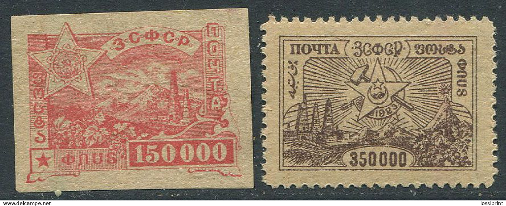 ESFSR:Russia:Unused Stamps 150000 And 350000 Roubles, 1923, MNH - Russ. Sozialistische Föderative Sowjetrepublik (RSFSR)