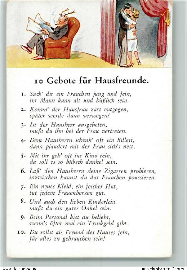 10067605 - Ehe 10 Gebote Fuer Hausfreunde - Humour