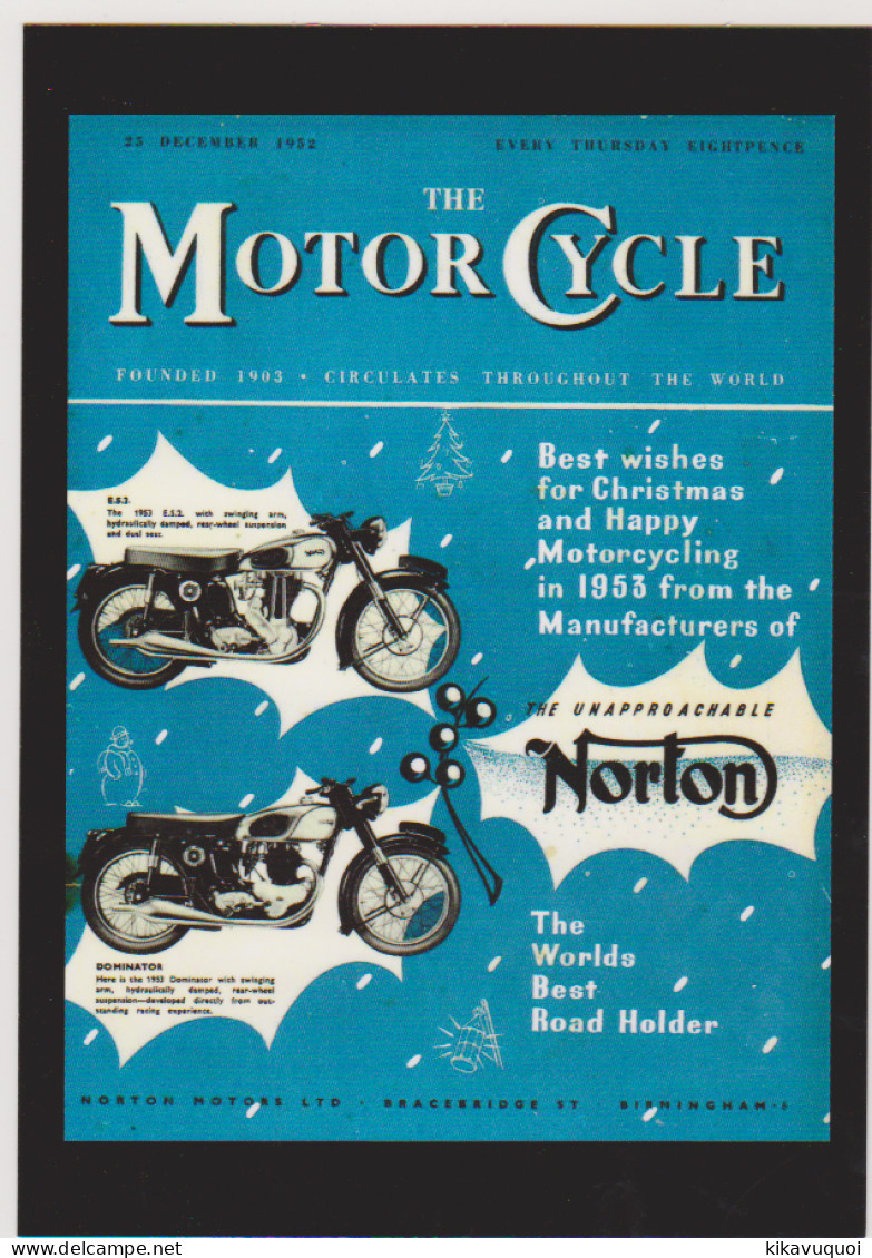 NORTON - MOTO - MOTOR CYCLE - CARTE POSTALE 10X15 CM NEUF - Motorbikes
