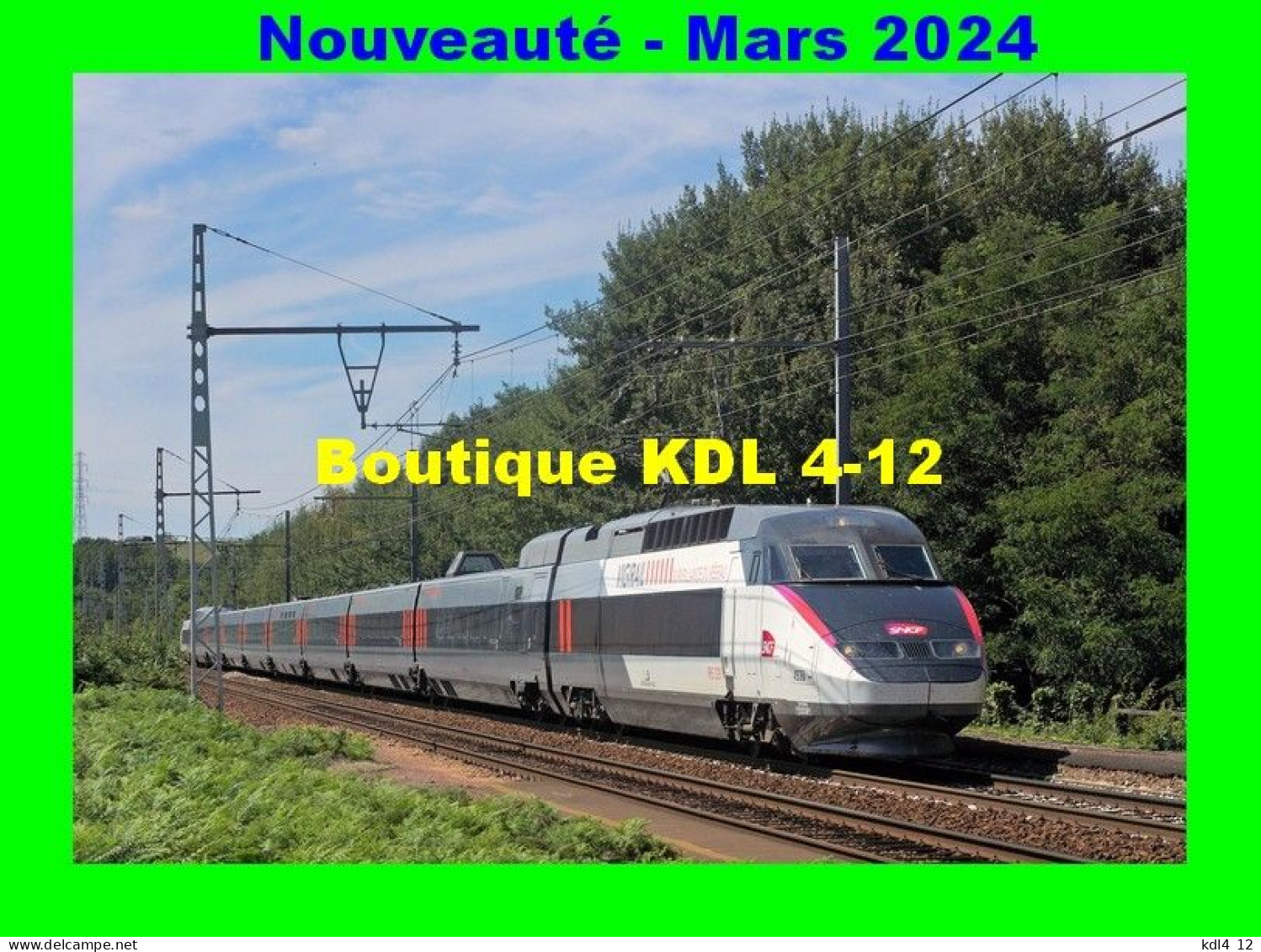 ACACF 857 - TGV Réseau Rame N° 4530 "Vigirail" Vers YVRE-L'EVEQUE - Sarthe - SNCF - Treni