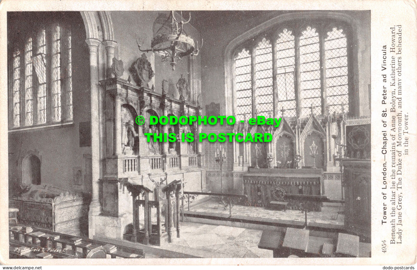 R530378 Tower Of London. Chapel Of St. Peter And Vincula. Gale And Polden. 1911 - Autres & Non Classés