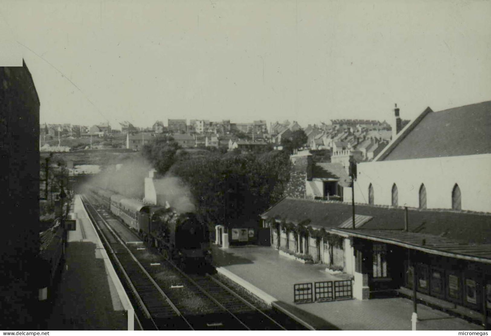 Le "82' Calais-Méditerranée "Train Bleu" - Photo G. Curtet, Boulogne Tintelleries 1956 - Eisenbahnen