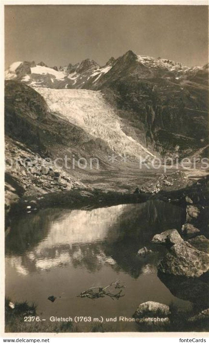 13064250 Gletsch Mit Rhonegletscher Rhone Rhone - Andere & Zonder Classificatie