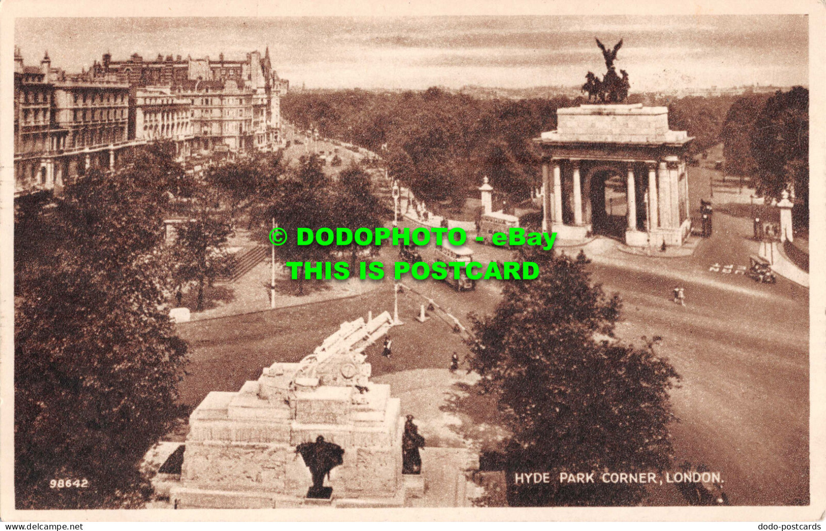 R530393 London. Hyde Park Corner. Valentine. Velvette Gravure - Other & Unclassified