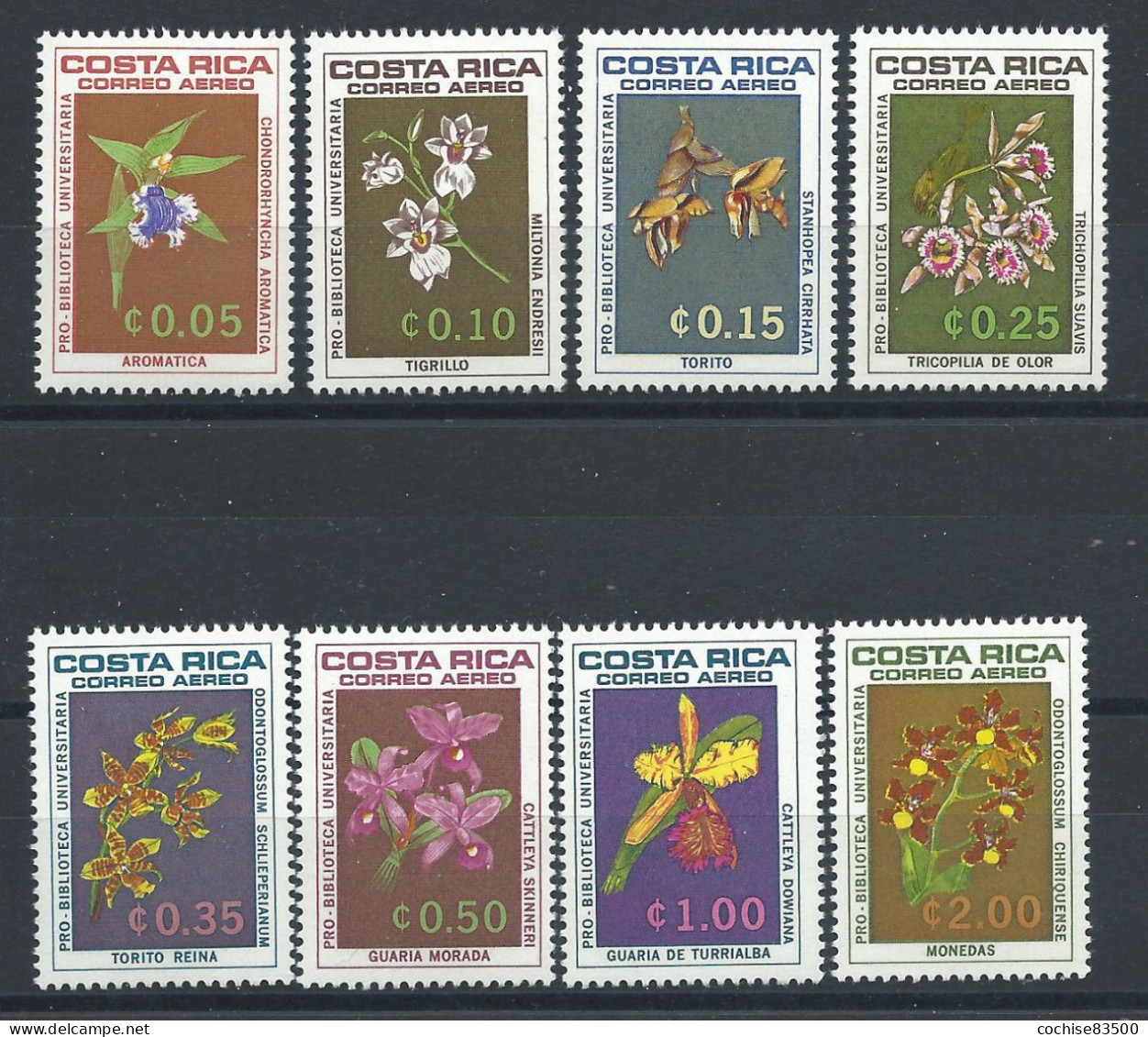 Costa Rica PA N°437/42** (MNH) 1967 - Fleurs "Orchidée" - Costa Rica