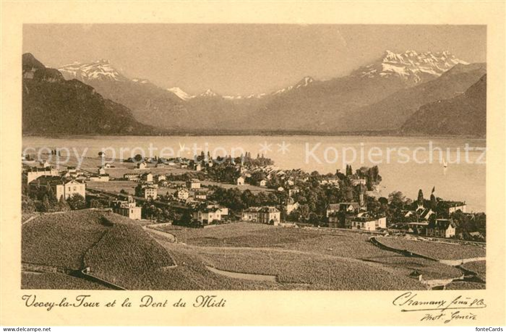 13064244 Vevey VD La Tour Et La Dent Du Midi Vevey - Sonstige & Ohne Zuordnung