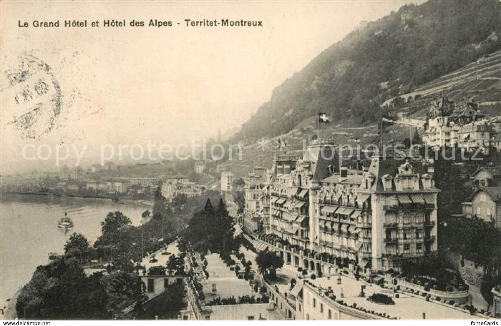 13064232 Territet Montreux Le Grand Hotel Et Hotel Des Alpes Montreux - Sonstige & Ohne Zuordnung